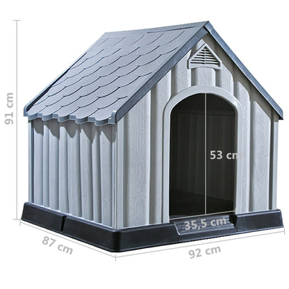 Kutya kennel 92x87x91 cm műanyag szürke